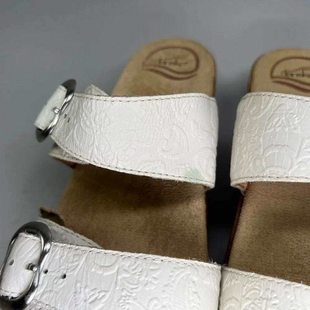 Dansko Women's Sophie White Leather Sandals_4